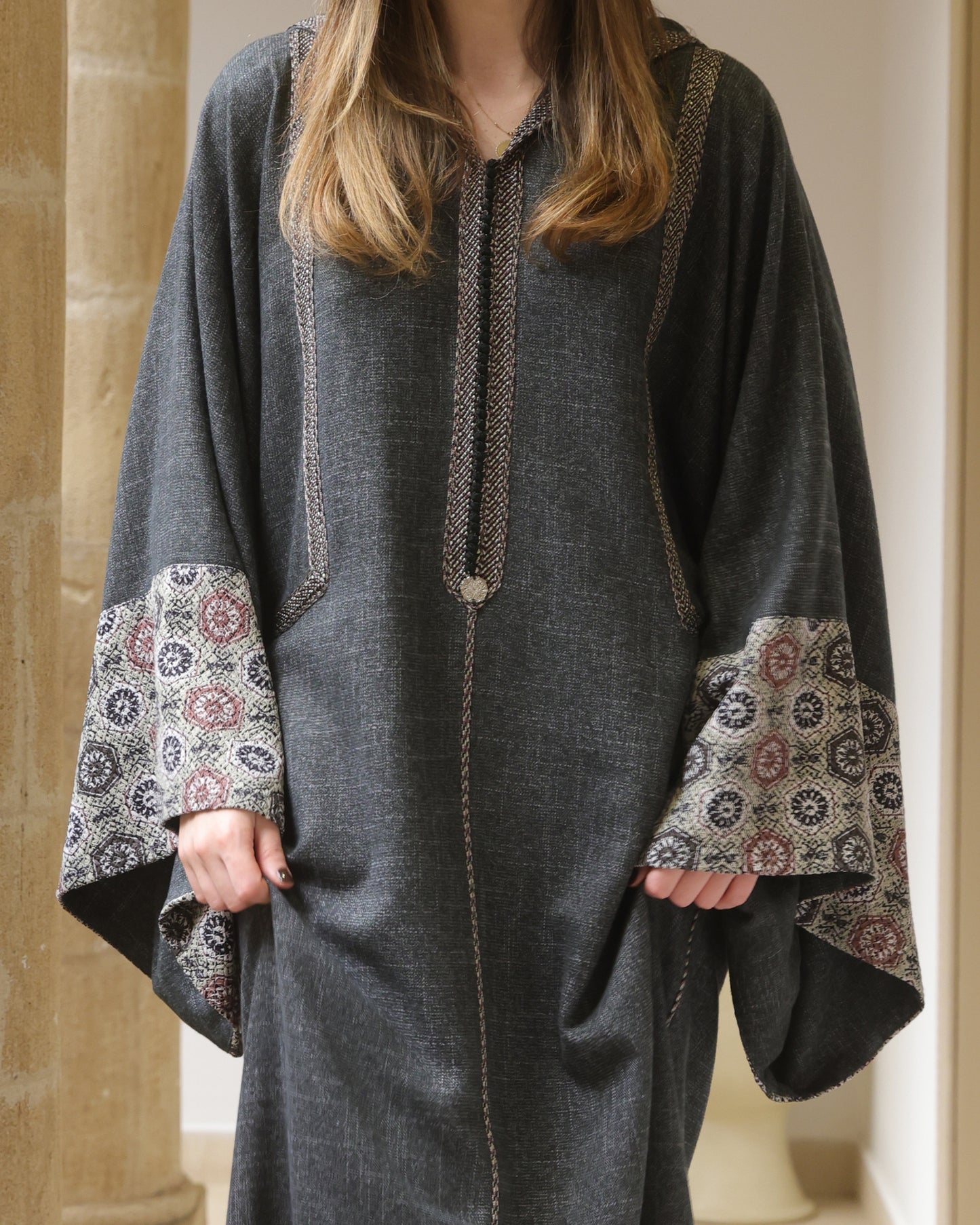 Djellaba en tissu hivernal (Lainage chiné)